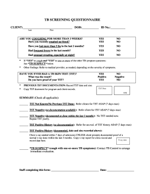 TB Screening Questionnaire