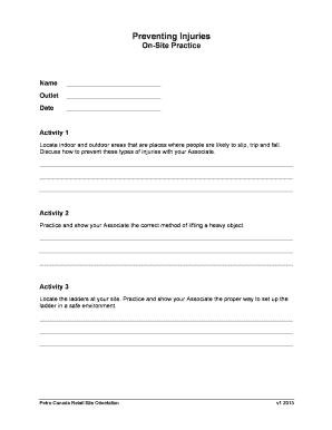 Petro-Canada Retail Site Safety Training Form