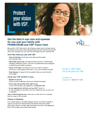 FrankCrum VSP Vision Care Enrollment Form