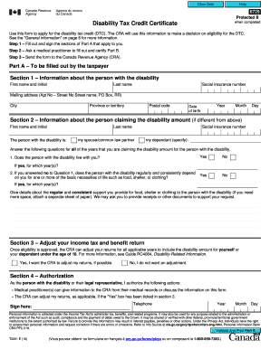 Disability Tax Credit Certificate