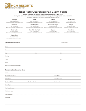 Best Rate Guarantee Fax Claim Form