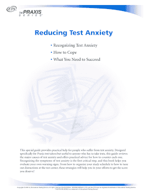 Fillable Online Reducing Test Anxiety Fax Email Print - pdfFiller