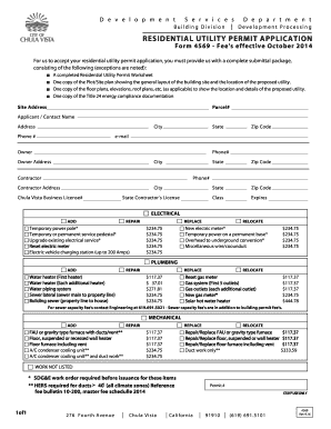 Residential Utility Permit Application