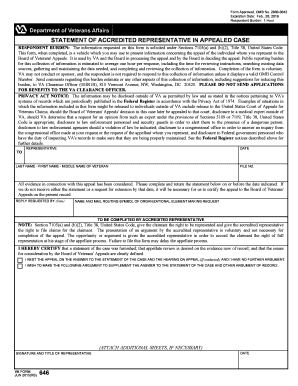 Statement of Accredited Representative in Appealed Case