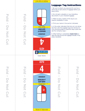 Luggage Tag Instructions