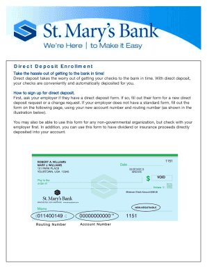 Direct Deposit Enrollment Form