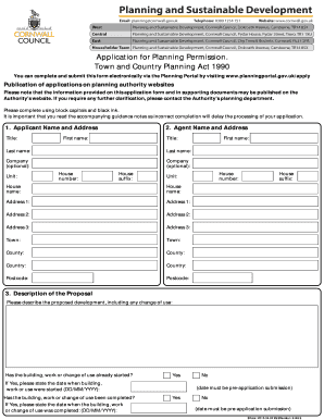UK Planning Permission Application Form