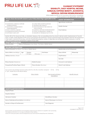 Disability and Medical Expense Claim Form