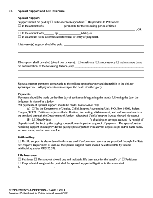 Spousal Support and Life Insurance Agreement