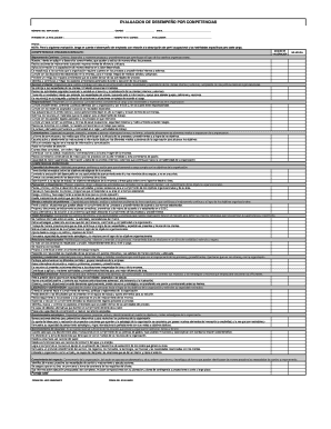 Evaluación de desempeño por competencias