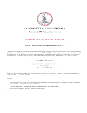 Virginia Medicaid Provider Enrollment Package