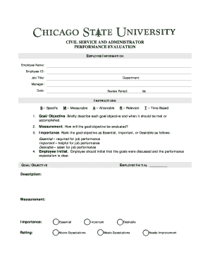 Civil Service Performance Evaluation Form