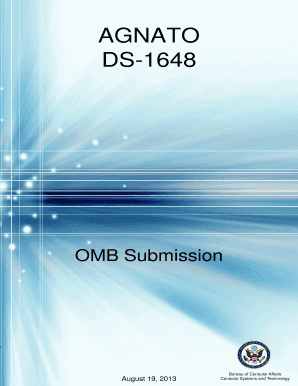 US State Department AGNATO Form DS-1648