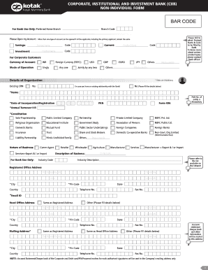 Corporate Account Opening Form