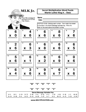 Secret Multiplication Word Puzzle