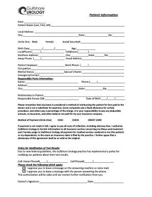 Patient Information Form