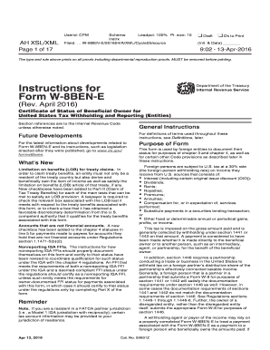 Form W-8BEN-E