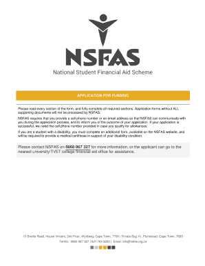 NSFAS Application for Funding