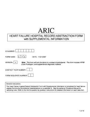 Heart Failure Hospital Record Abstraction Form