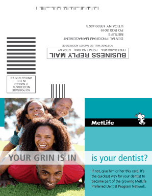 MetLife Preferred Dentist Program Application