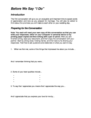 Marriage Preparation Conversation Guide