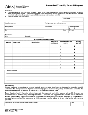 Amended True-Up Payroll Report