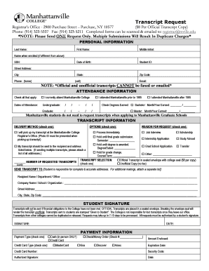 Transcript Request Form