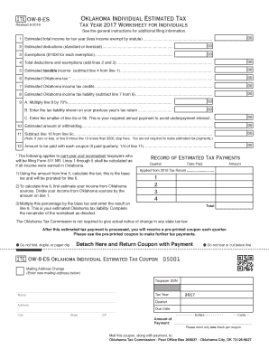 Oklahoma Individual Estimated Tax Form