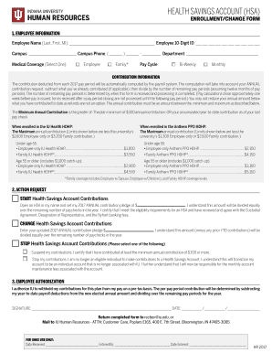 Health Savings Account Enrollment Form