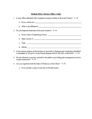 Florida Medical Office Affiliation Form