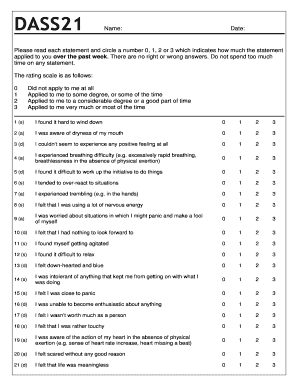 DASS-21 Depression Anxiety Stress Scale
