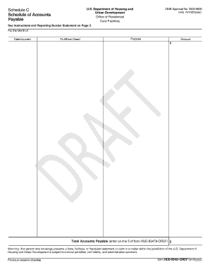 Schedule C Form HUD-93481-ORCF