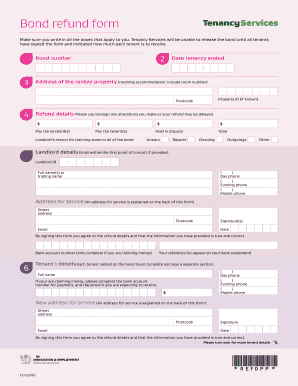 Bond Refund Form