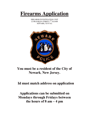 New Jersey Firearms Application
