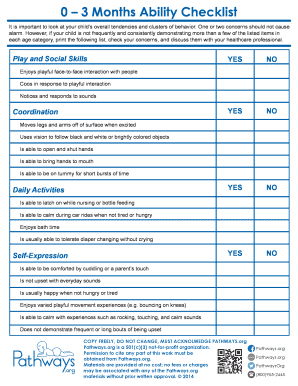 Child Development Ability Checklist