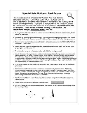 Binding Purchase Contract / Sealed Bid