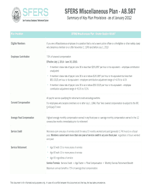 SFERS Miscellaneous Plan - A8
