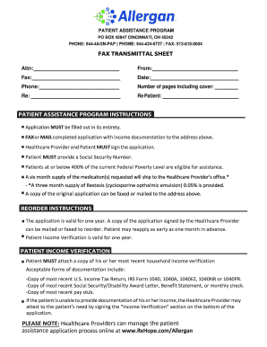 Patient Assistance Program Application
