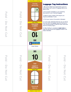 Luggage Tag Instructions