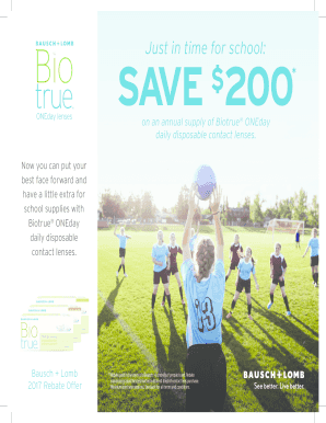Biotrue ONEday Contact Lenses Rebate Form