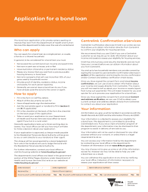 Bond Loan Application Form