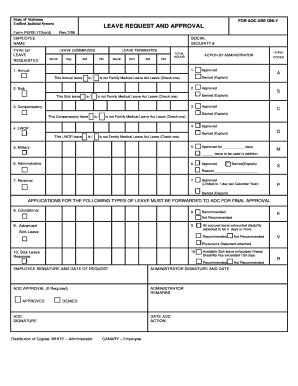 Alabama Leave Request and Approval Form