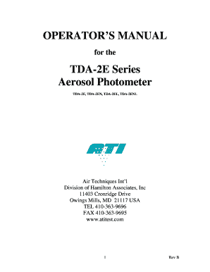Fillable Online TDA-2E Series Fax Email Print - pdfFiller