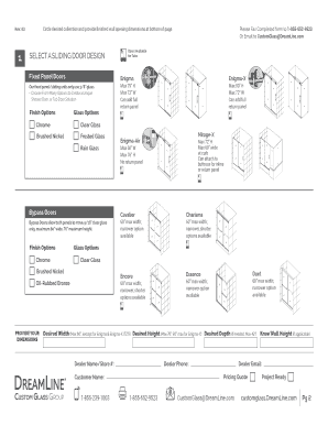 DreamLine Custom Shower Door Quote Form