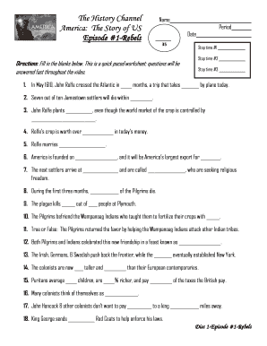 America The Story of US Worksheet