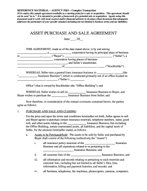 Asset Purchase and Sale Agreement