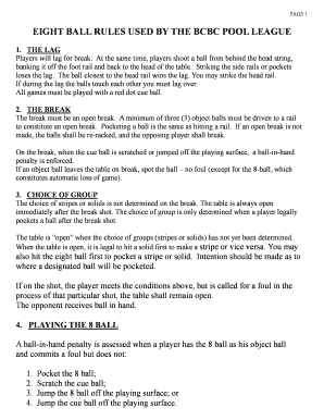 bc Rules League 8 Ball Fill Online Printable Fillable Blank Pdffiller bc Rules League 8 Ball Fill Online Printable Fillable Blank Pdffiller