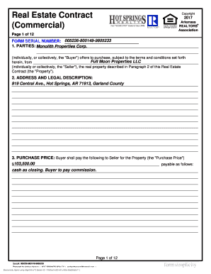 Arkansas Commercial Real Estate Contract