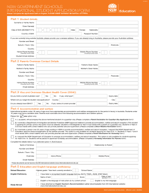 NSW Government Schools International Student Application Form
