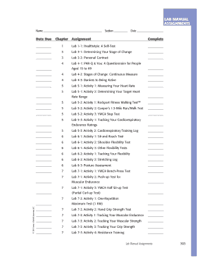 Healthstyle Self-Test Form